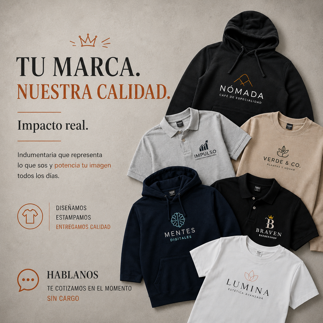 Pieza publicitaria Mouli — remeras y buzos