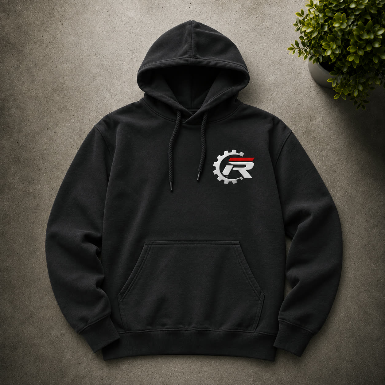 Canguro con capucha personalizado Mouli — negro